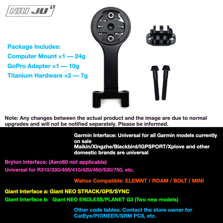 NIUJU DEDA ZERO Computer Mount | Lightweight Garmin Wahoo Stem Mount for Colnago CLX