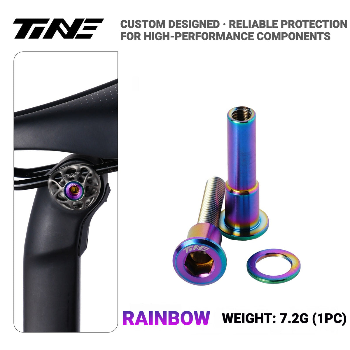 TiNE Titanium Seatpost Clamp Bolt Kit for Specialized Road Bikes – Lightweight Saddle Clamp Hardware Upgrade