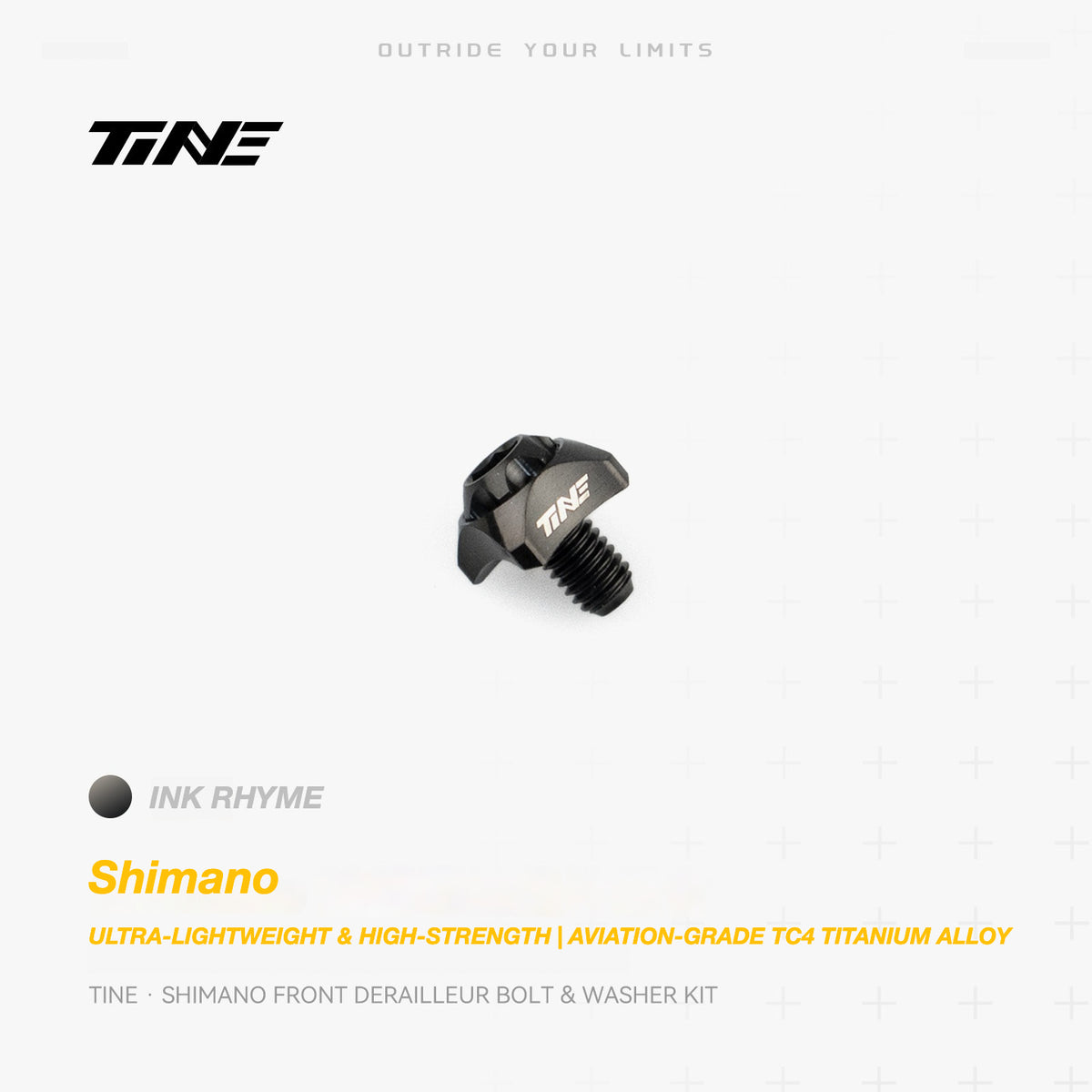 TiNE Titanium Front Derailleur Bolt & Washer Kit for Shimano Road Bikes