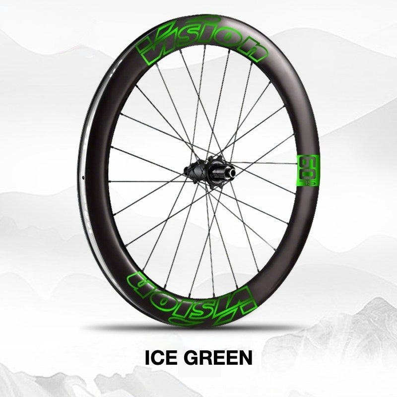 Custom Decal Kit for VISION METRON SL60 Wheels | Road Bike Carbon Rim Wrap Stickers(Complete Wheelset Decal Kit + Spare Set)