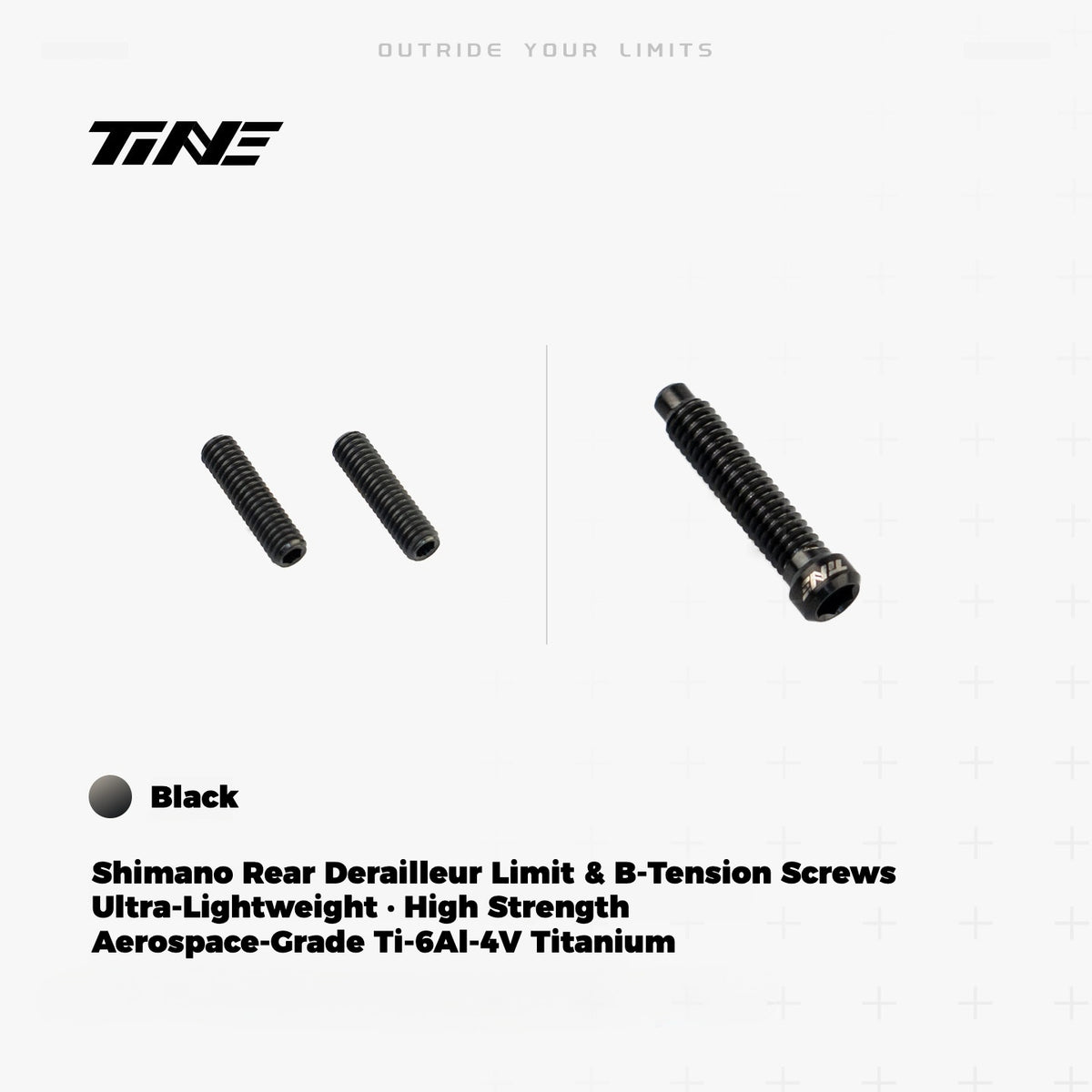 TiNE 티타늄 Shimano 뒷변속기 리미트 & B-텐션 스크류 | 초경량 TC4 Ti 업그레이드