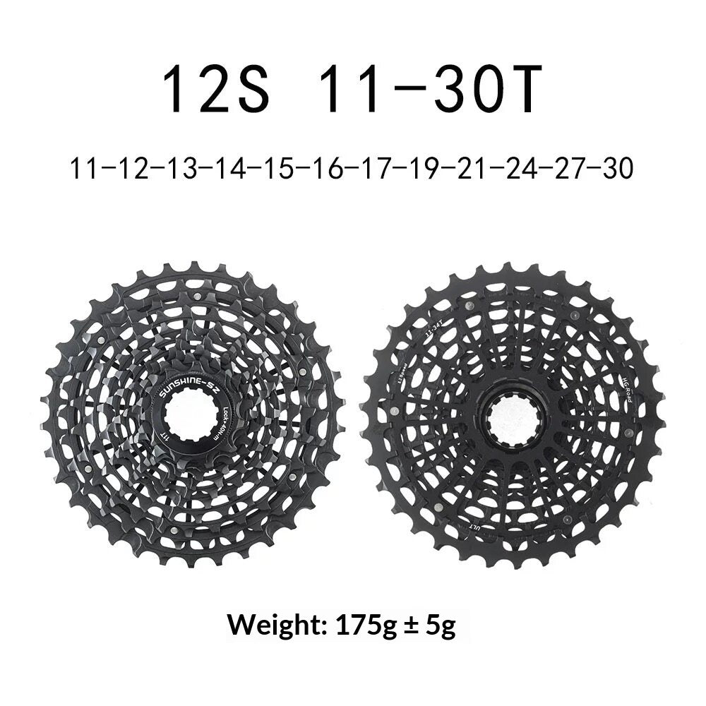 SUNSHINE-SZ Ultralight Steel Road Bike Cassette | 11/12 Speed CNC HG 11-30T / 32T / 34T / 36T