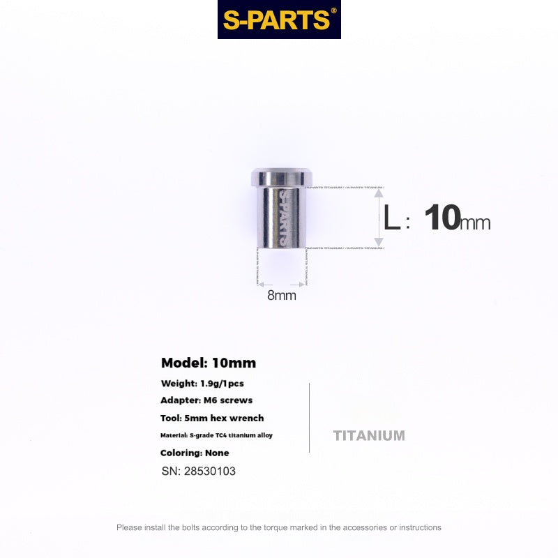 Juego de tornillos de aleación de titanio para freno de disco de bicicleta de carretera S-PARTS para SRAM RED Force Rival AXS de 12 velocidades