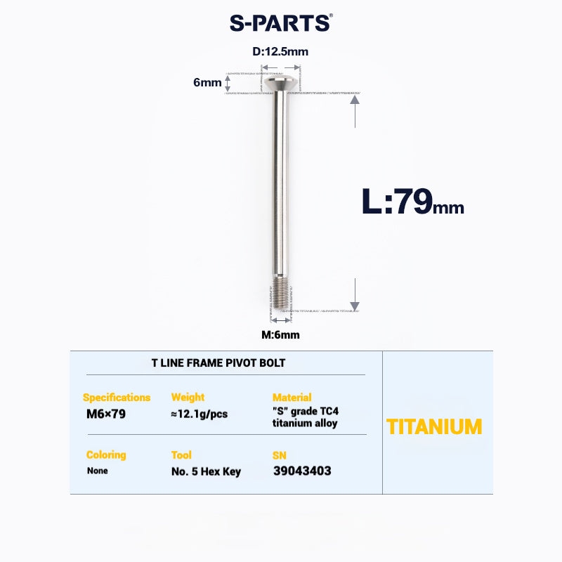 Kit d'amélioration de boulons en titane S-PARTS pour Brompton | Ensemble de visserie légère TC4 CNC pour cadre et charnière