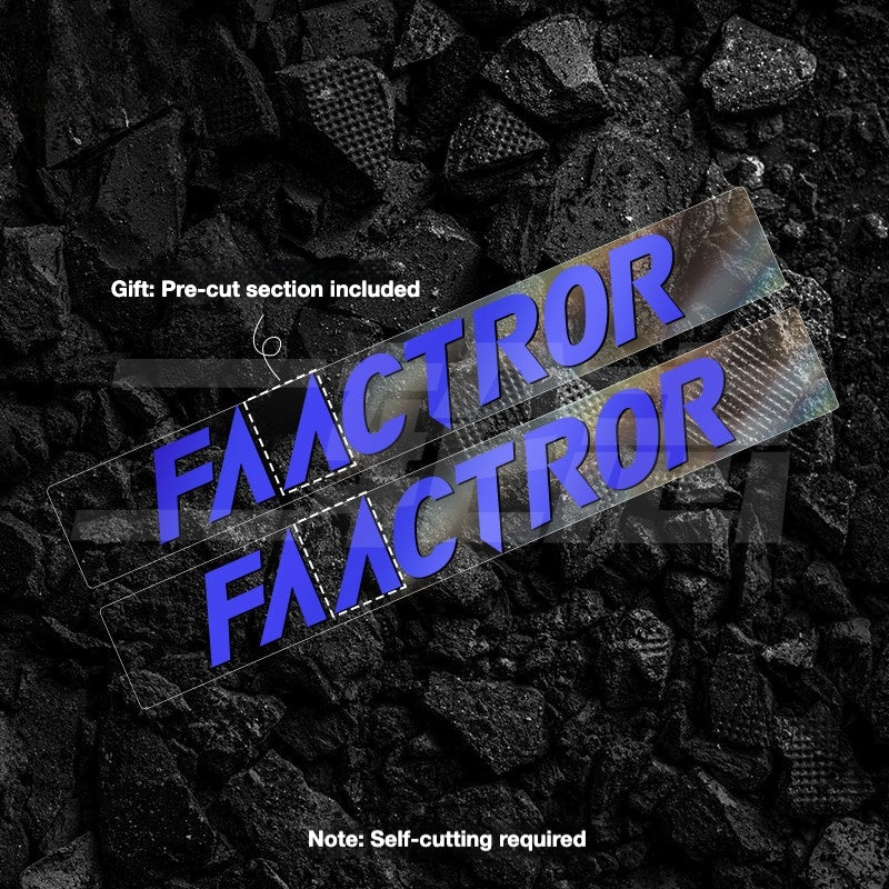 FACTOR O2 VAM Downtube Logo Sticker | Road Bike Frame Custom Color Decal Kit