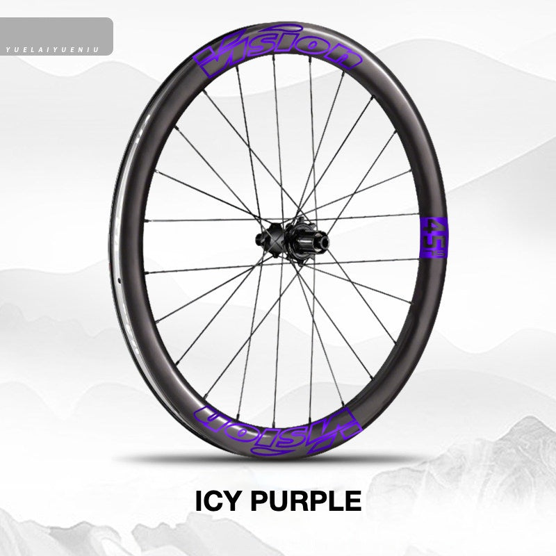 Custom Decal Kit for VISION METRON SL45 Wheels | Road Bike Carbon Rim Wrap Stickers(Complete Wheelset Decal Kit + Spare Set)