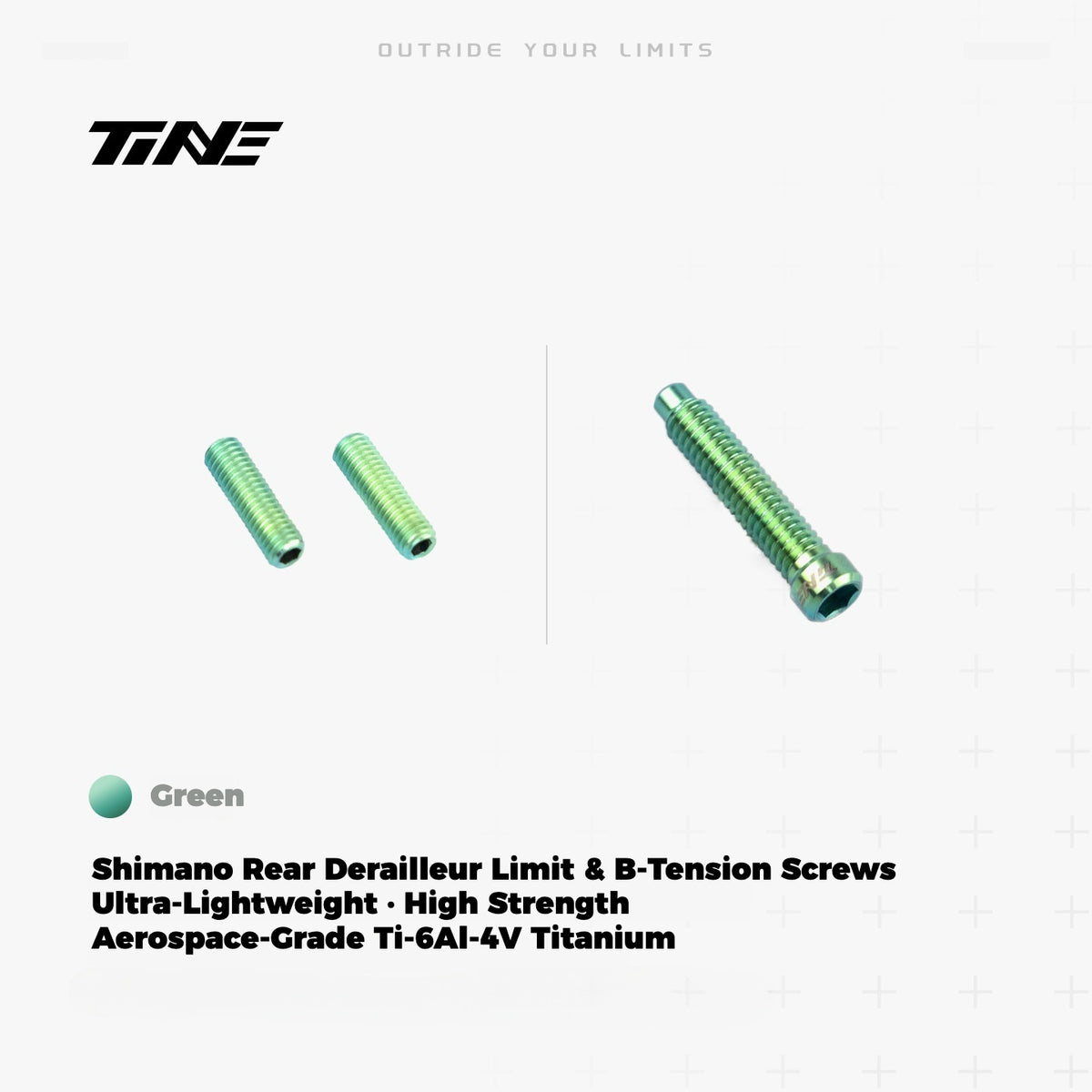 TiNE 티타늄 Shimano 뒷변속기 리미트 & B-텐션 스크류 | 초경량 TC4 Ti 업그레이드