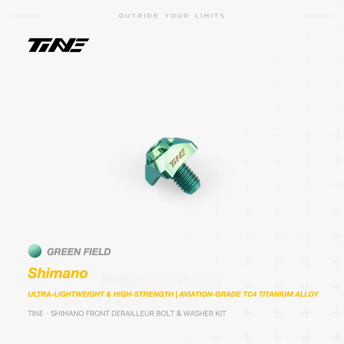 TiNE Titanium Front Derailleur Bolt & Washer Kit for Shimano Road Bikes