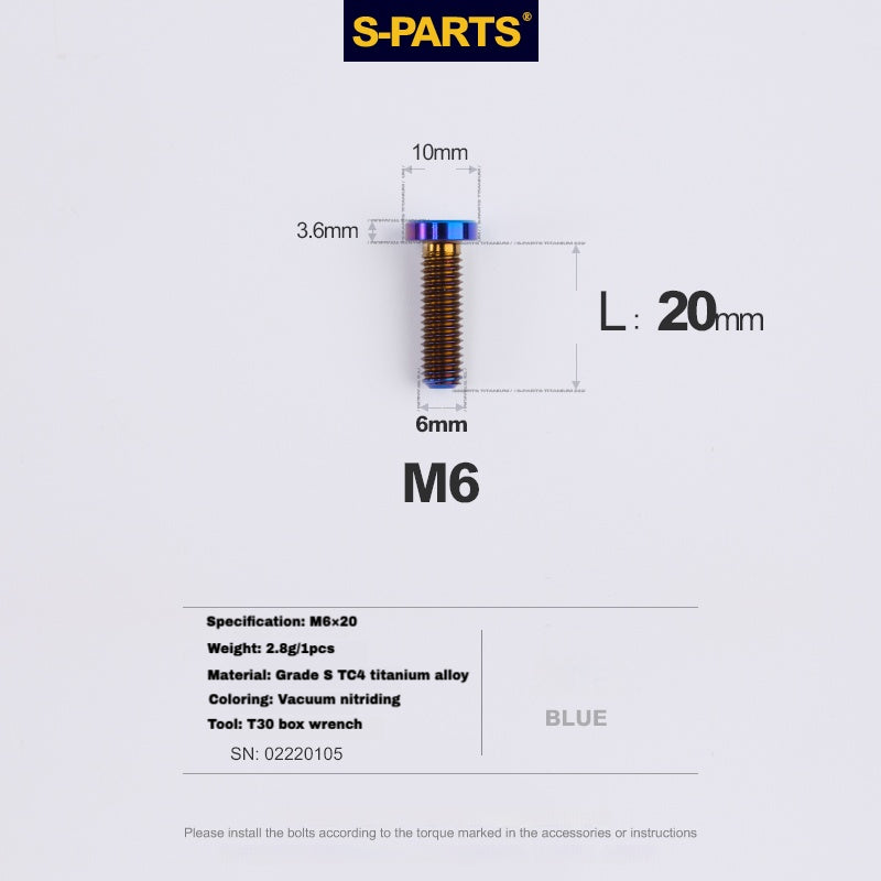 S-PARTS Титановый болт клипсы подседельного штыря для SL8 / SL7 / SL6 / Venge – Легкое и прочное улучшение