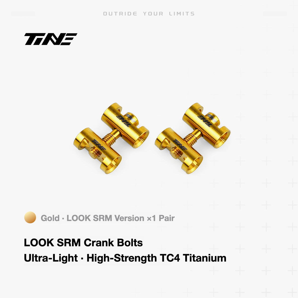 TiNE Ultra-Light Titanium Crank Arm Cap & Locking Bolt Set – THM / SRM Compatible