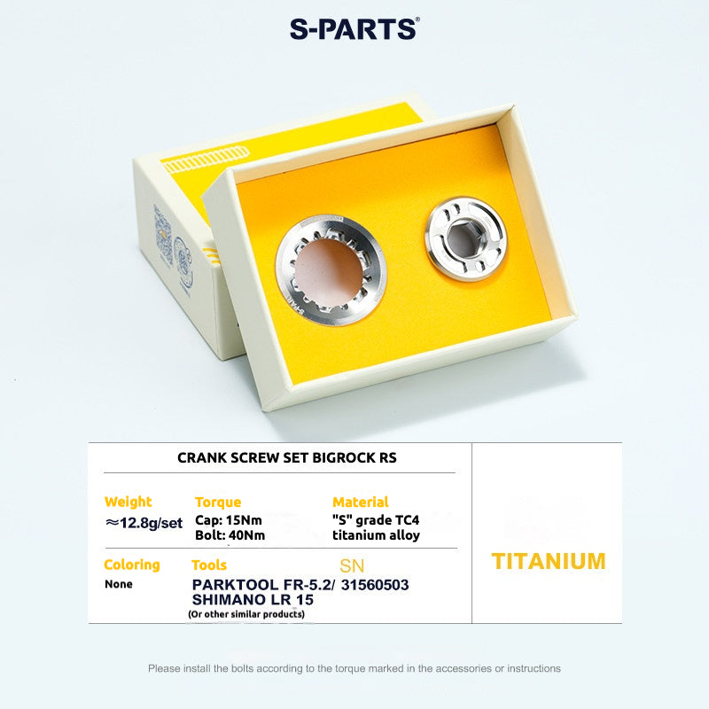 S-PARTS Titanium Crank Bolt Kit for BIGROCK RS Lightweight Upgrade