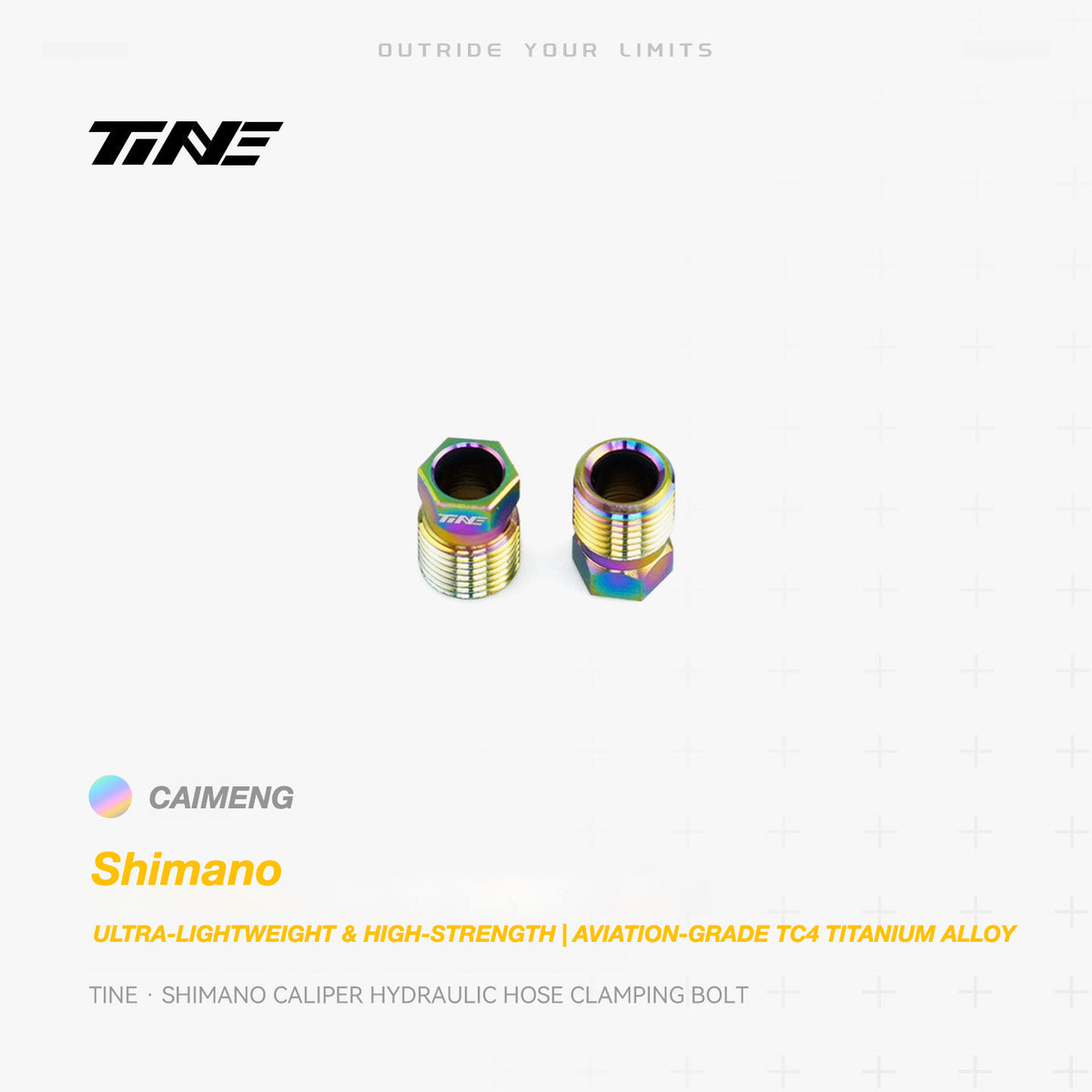 TiNE Titanium Shimano Hydraulic Hose Clamping Bolt | Ultra-Light Brake Caliper Upgrade