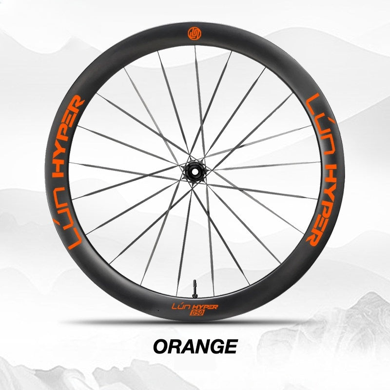 Infinity Logo Decals for Lún HYPER 5 D50 Gen 5 Wheelset | Waterproof Rim Overlay Stickers(Complete Decal Set for Two Wheels + Spare Decals Included)