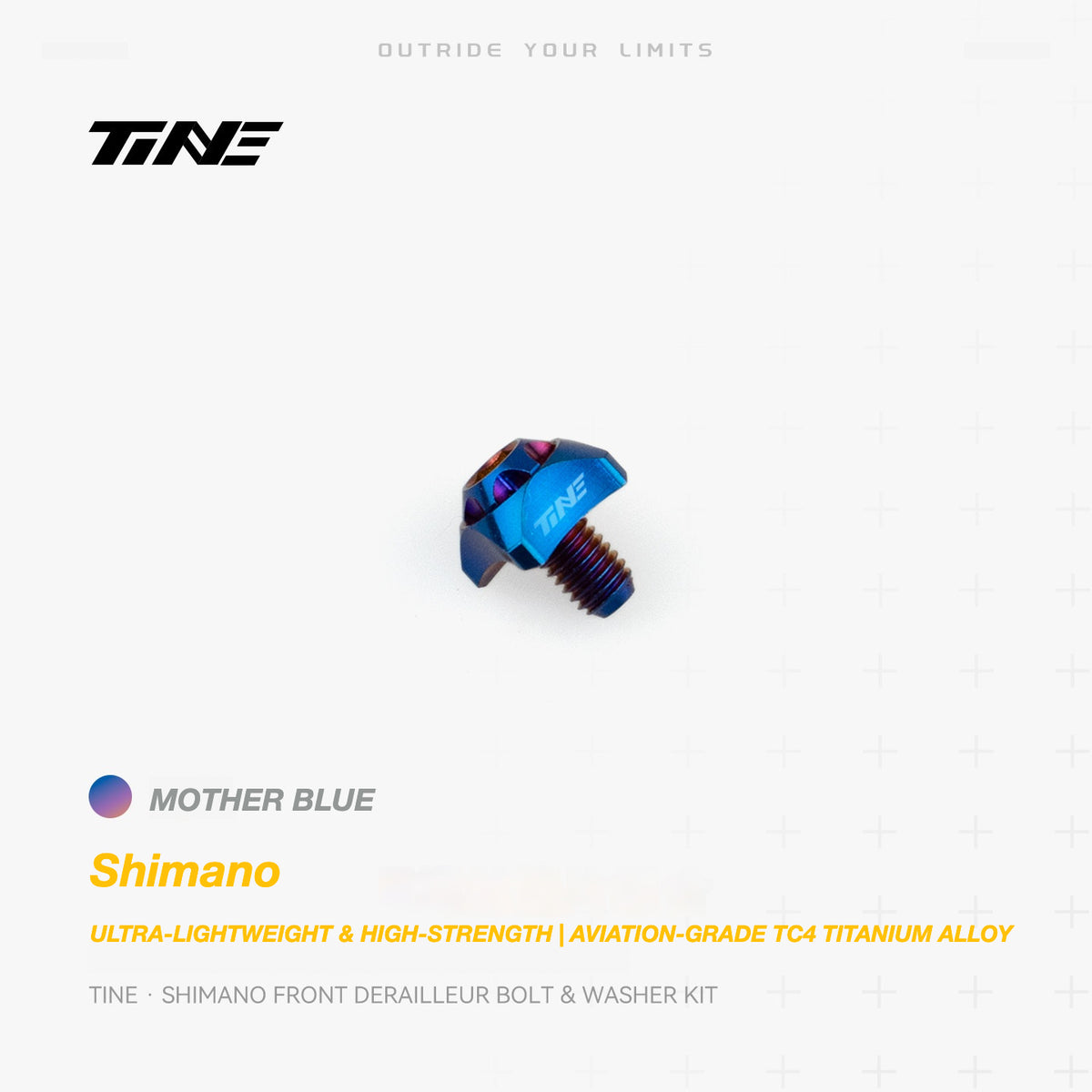 TiNE Titanium Front Derailleur Bolt & Washer Kit for Shimano Road Bikes