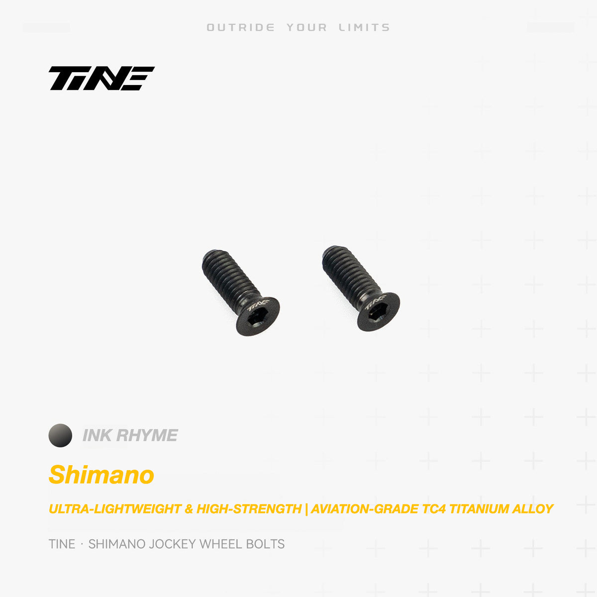 Boulons de galet de dérailleur Shimano en titane TiNE | Boulons de poulie ultra-légers pour vélo de route