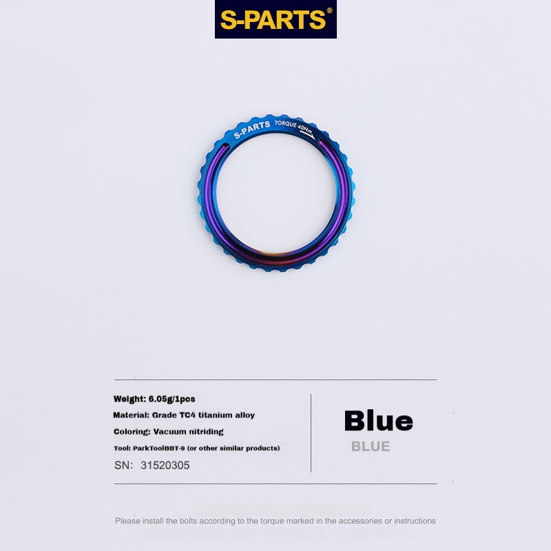 S-PARTS 티타늄 센터락 락링, BORA Ultra WTO, Campagnolo Hyperon, Fulcrum Racing Zero Carbon 및 Shamal용 | 프리미엄 휠 허브 업그레이드 | 1개
