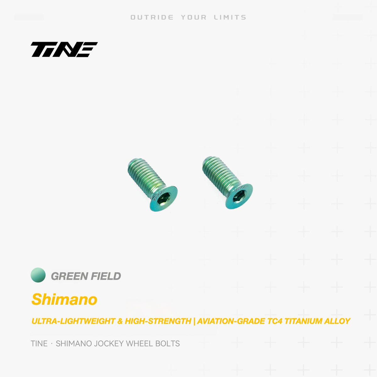 Boulons de galet de dérailleur Shimano en titane TiNE | Boulons de poulie ultra-légers pour vélo de route
