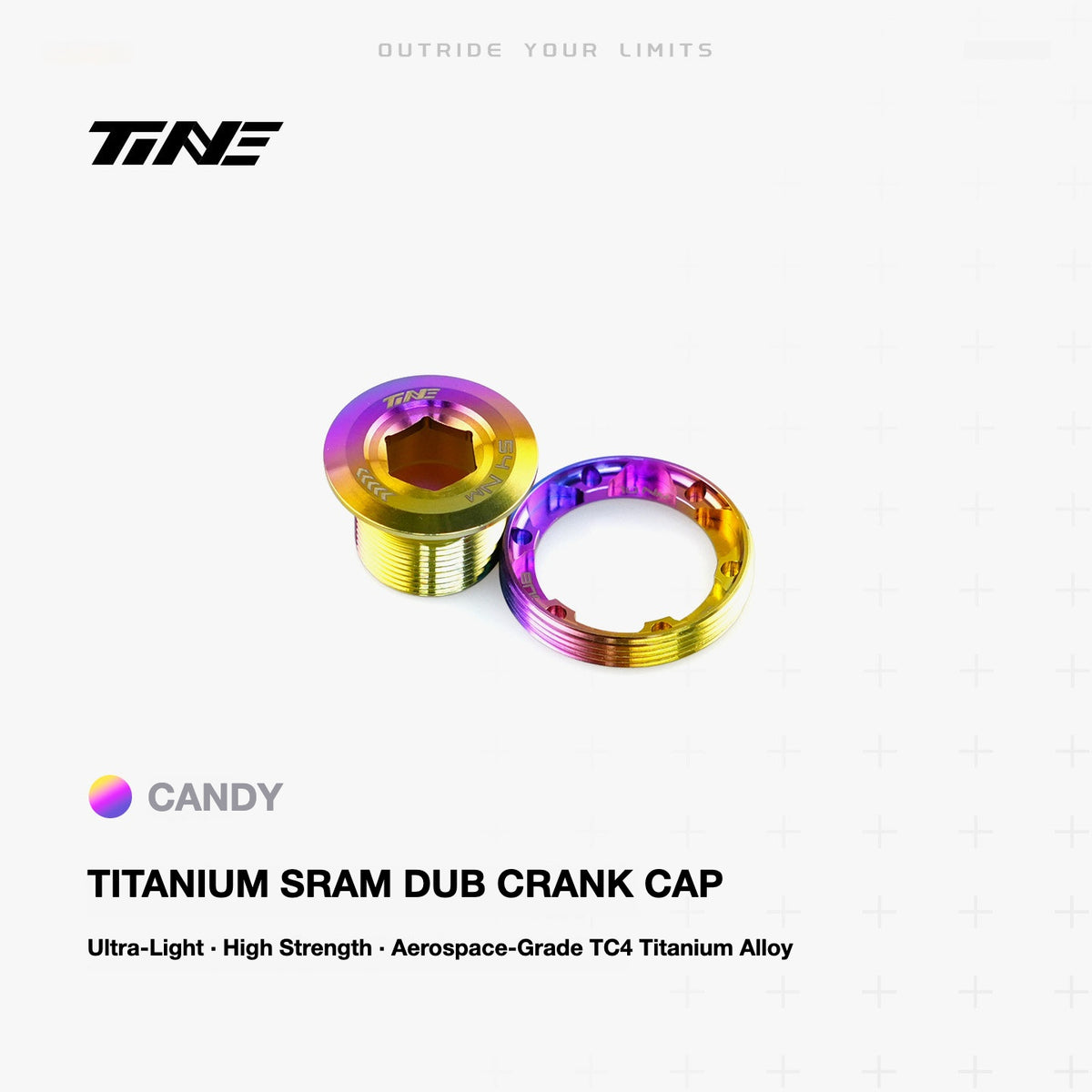 TiNE Ultra-Light SRAM DUB Titanium Crank Cap – 10.5g