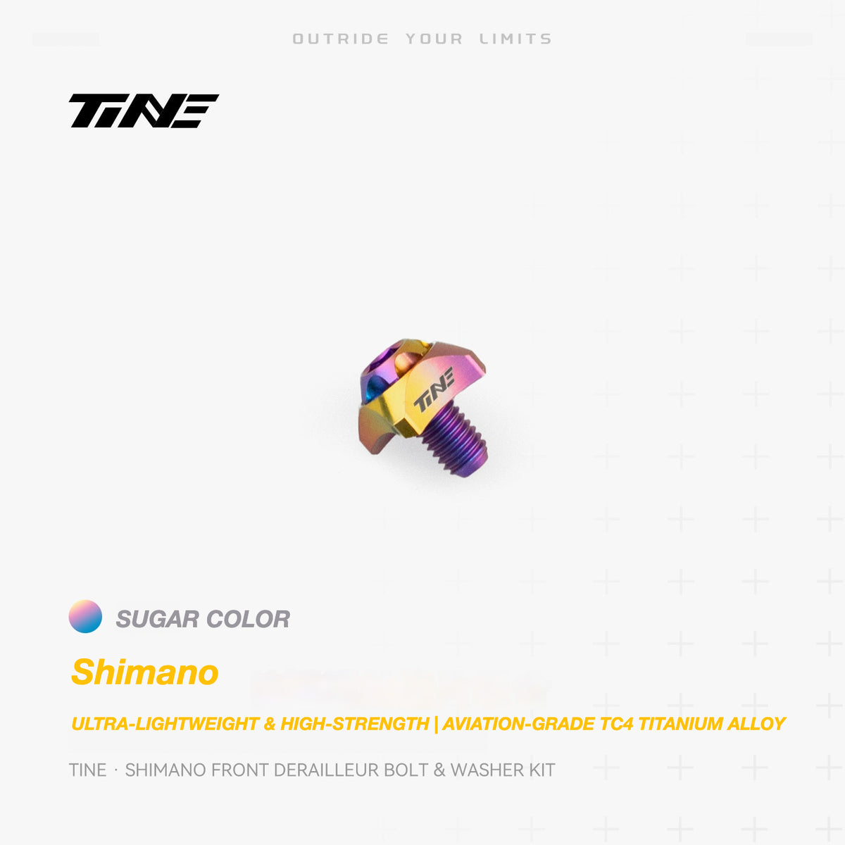 TiNE Titanium Front Derailleur Bolt & Washer Kit for Shimano Road Bikes