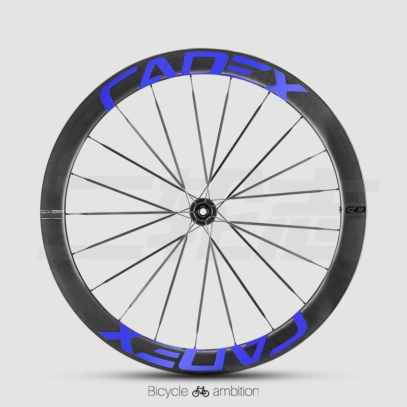 Autocollants décalcomanies pour jante de roue CADEX 50 Ultra | Vinyle de changement de couleur pour roue de vélo de route en carbone, étanche, résistant aux UV, options multicolores