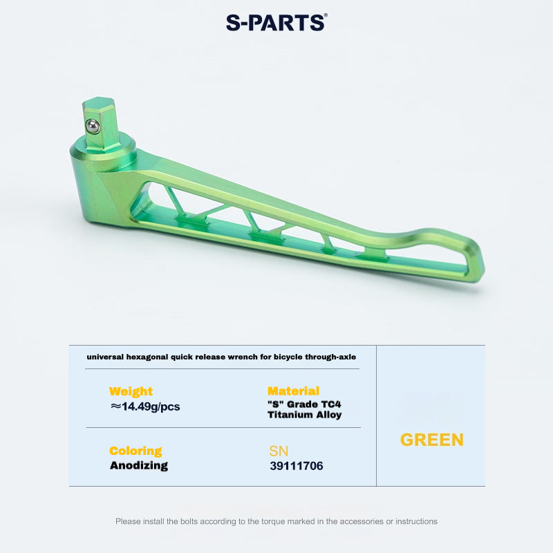 Kit d'axe traversant en titane S-PARTS pour Cannondale SuperSix EVO (avant+arrière, design sans outil) – 57,99 g | 8 couleurs anodisées