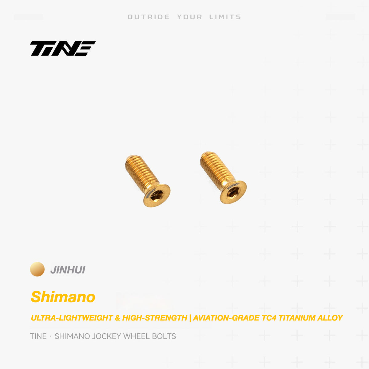 Boulons de galet de dérailleur Shimano en titane TiNE | Boulons de poulie ultra-légers pour vélo de route