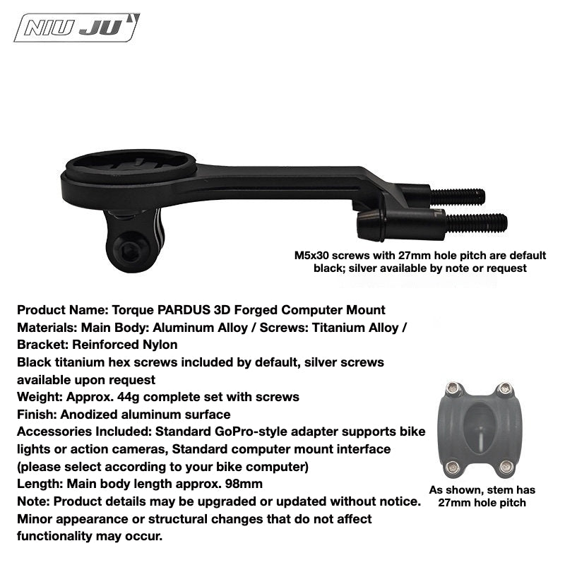 PARDUS MVMT M-DARK Aluminum Computer Mount