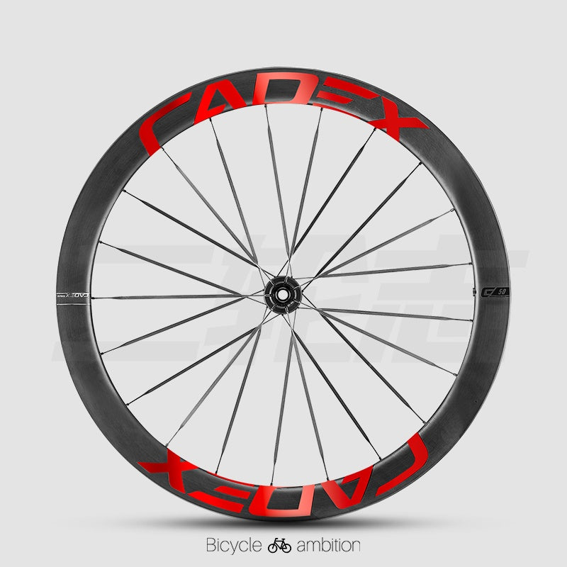 Autocollants décalcomanies pour jante de roue CADEX 50 Ultra | Vinyle de changement de couleur pour roue de vélo de route en carbone, étanche, résistant aux UV, options multicolores
