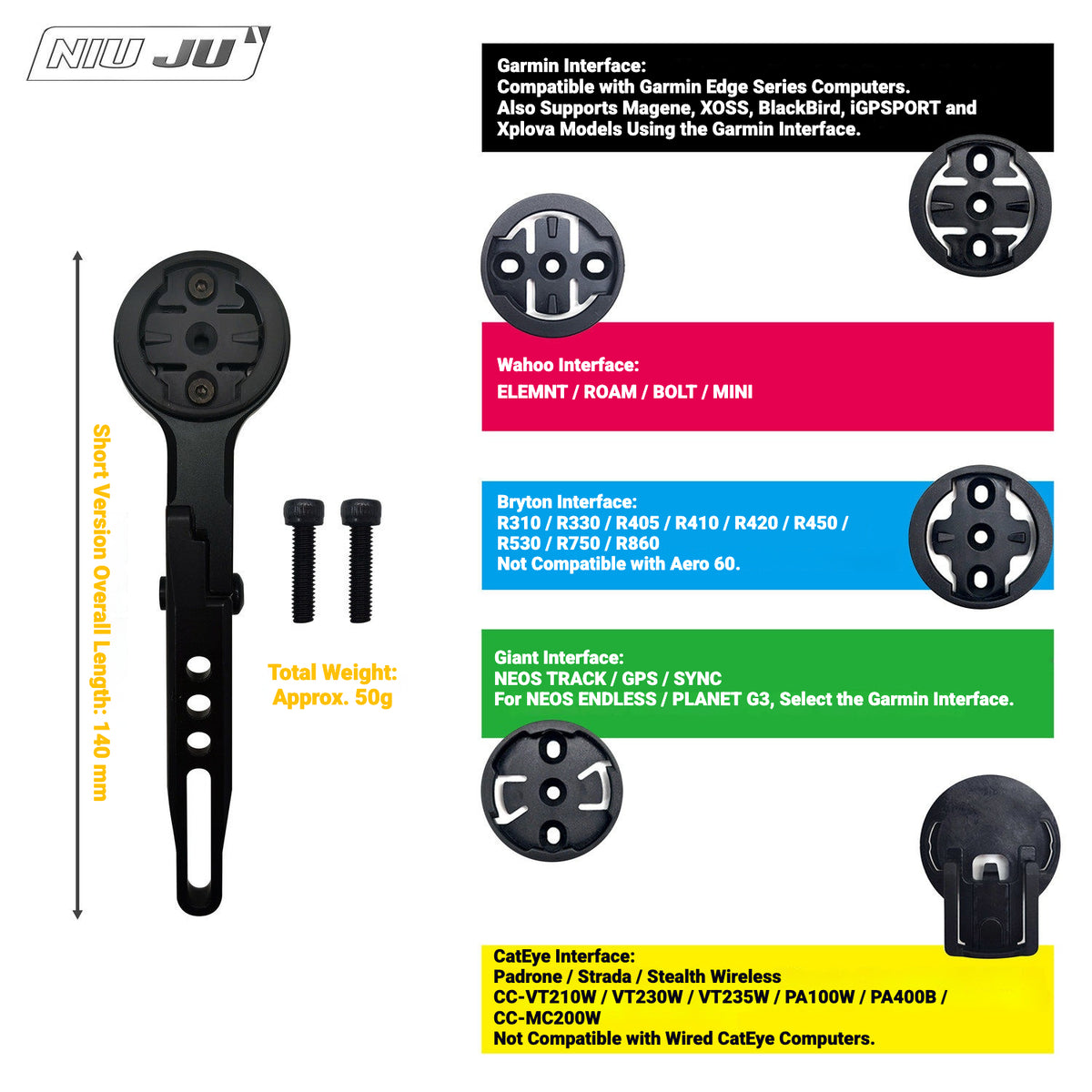 NIUJU Adjustable Angle Computer Mount for Integrated Handlebars | THE ONE JAVA CANYON MOST