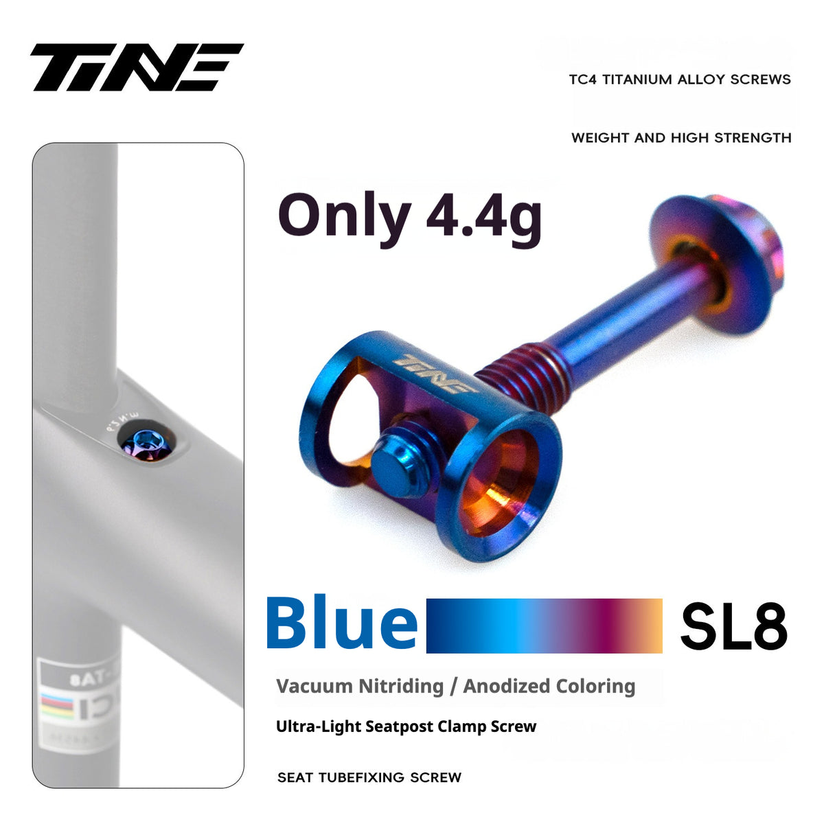 TiNE Ultra-Light Specialized SL7 3.5g/SL9 SL8 4.4g Seatpost Clamp Bolt