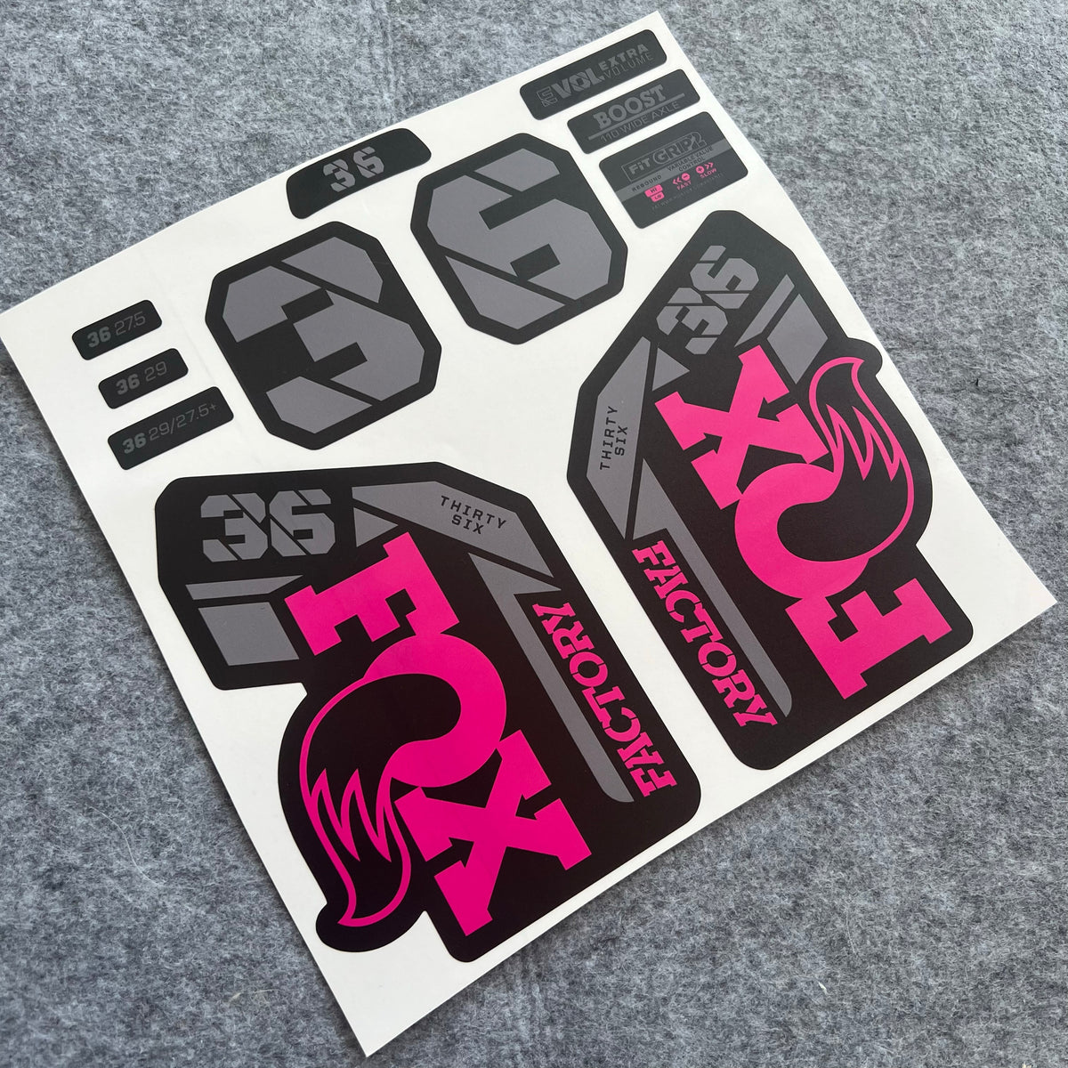 Custom Decal Kit for 2021–2024 FOX 36 FACTORY Fork | Waterproof MTB Fork Stickers | AM / Enduro