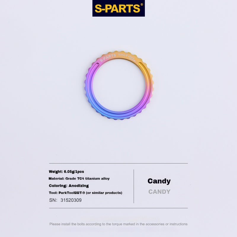 S-PARTS 티타늄 센터락 락링, BORA Ultra WTO, Campagnolo Hyperon, Fulcrum Racing Zero Carbon 및 Shamal용 | 프리미엄 휠 허브 업그레이드 | 1개