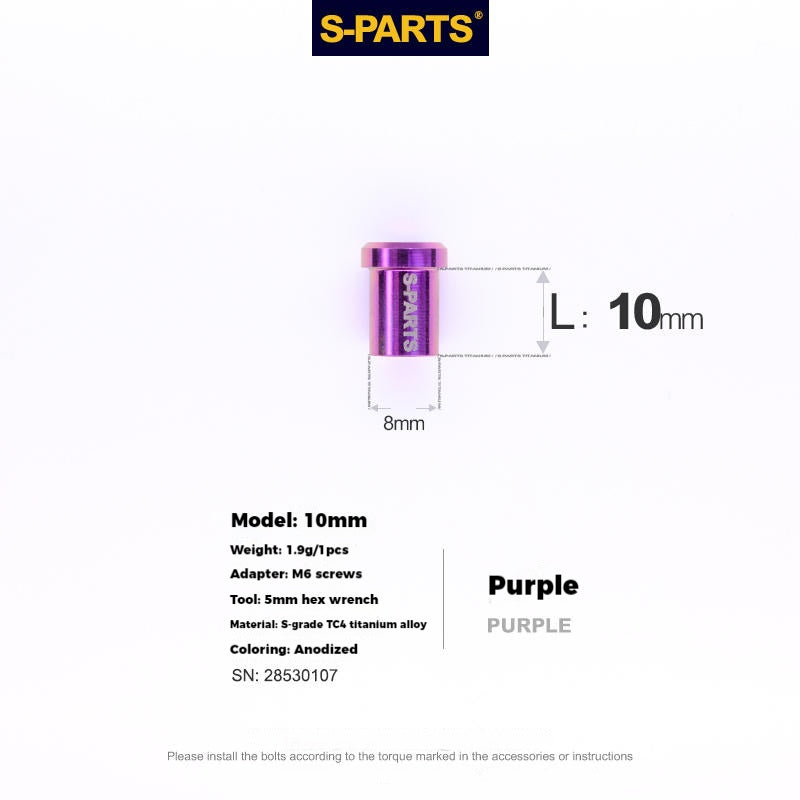 Juego de tornillos de aleación de titanio para freno de disco de bicicleta de carretera S-PARTS para SRAM RED Force Rival AXS de 12 velocidades