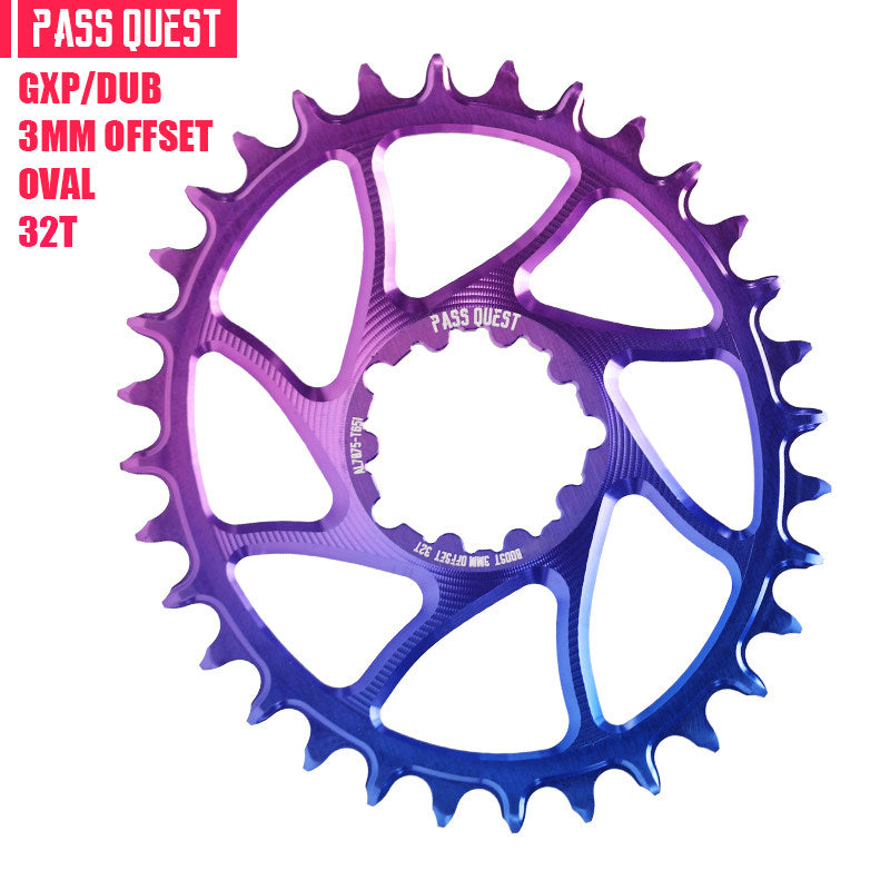 PASS QUEST SRAM GXP / DUB 3-Bolt Direct Mount Narrow-Wide Chainring | 3mm Offset 28T–38T