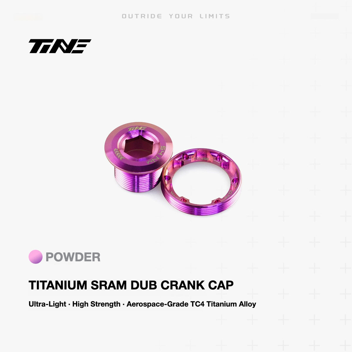 TiNE Ultra-Light SRAM DUB Titanium Crank Cap – 10.5g