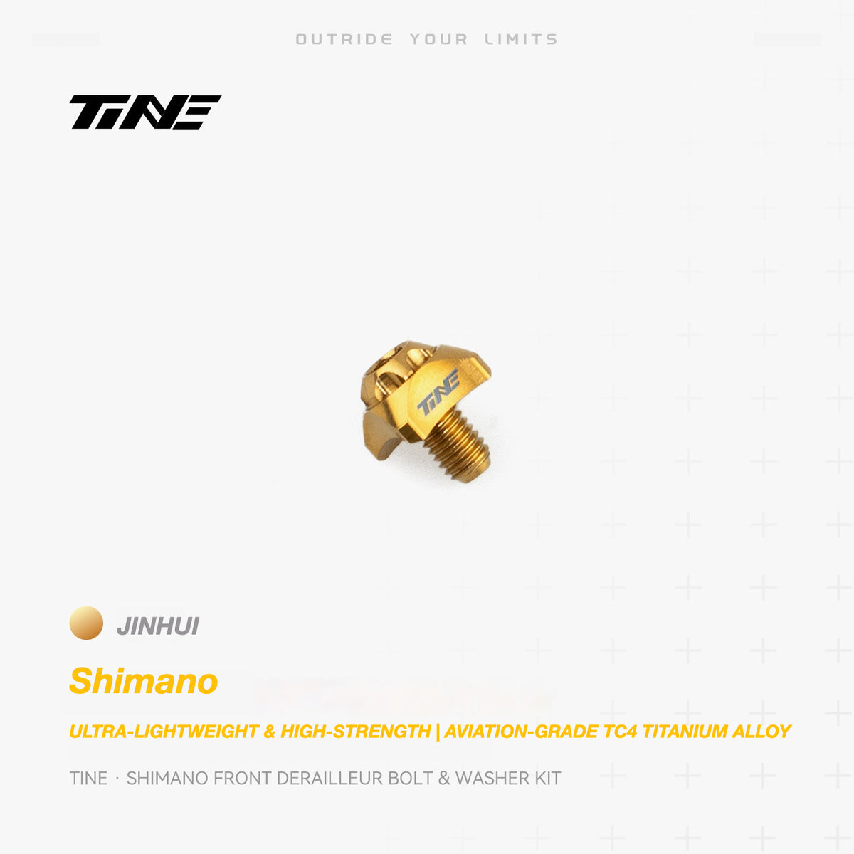 TiNE Titanium Front Derailleur Bolt & Washer Kit for Shimano Road Bikes