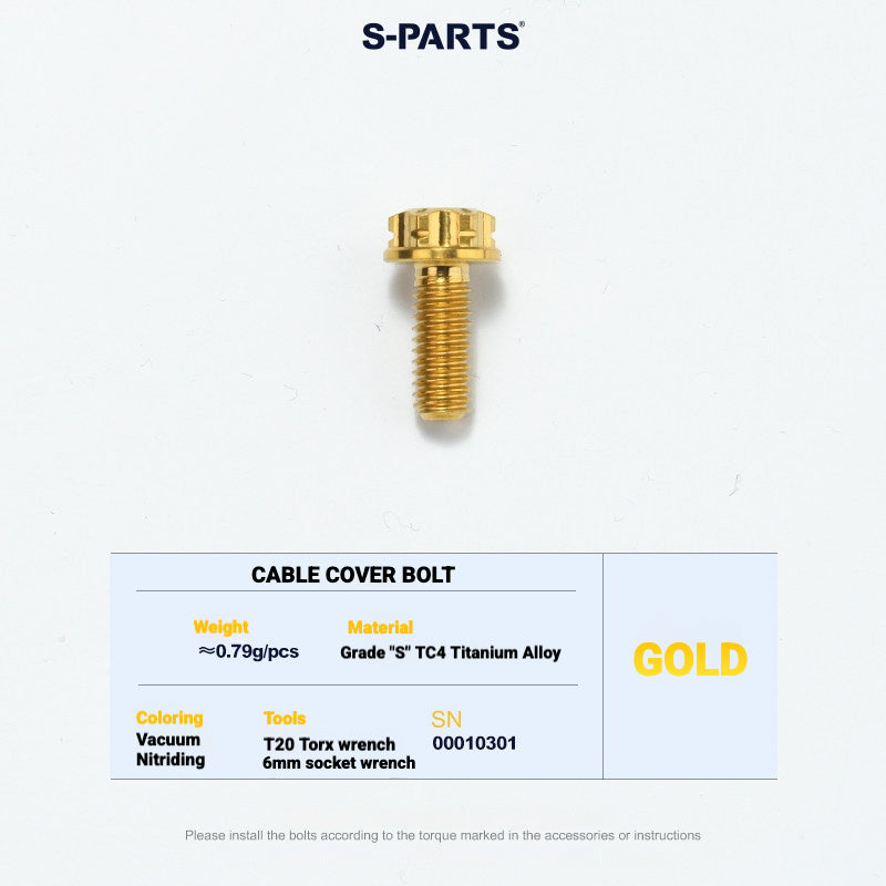 S-PARTS TC4 Titanium Bolt Kit for Colnago Y1RS | Frame & Cockpit Screw Upgrade