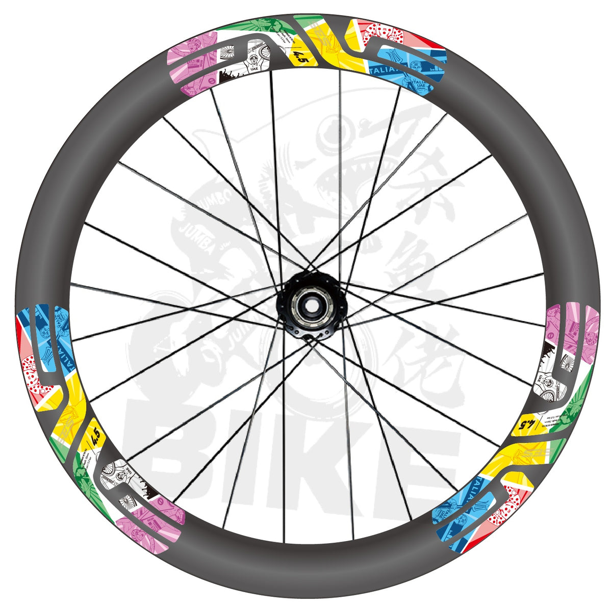 2026 ENVE SES 4.5 Pogačar European Champion-Inspired Wheel Decals | Custom Rim Stickers