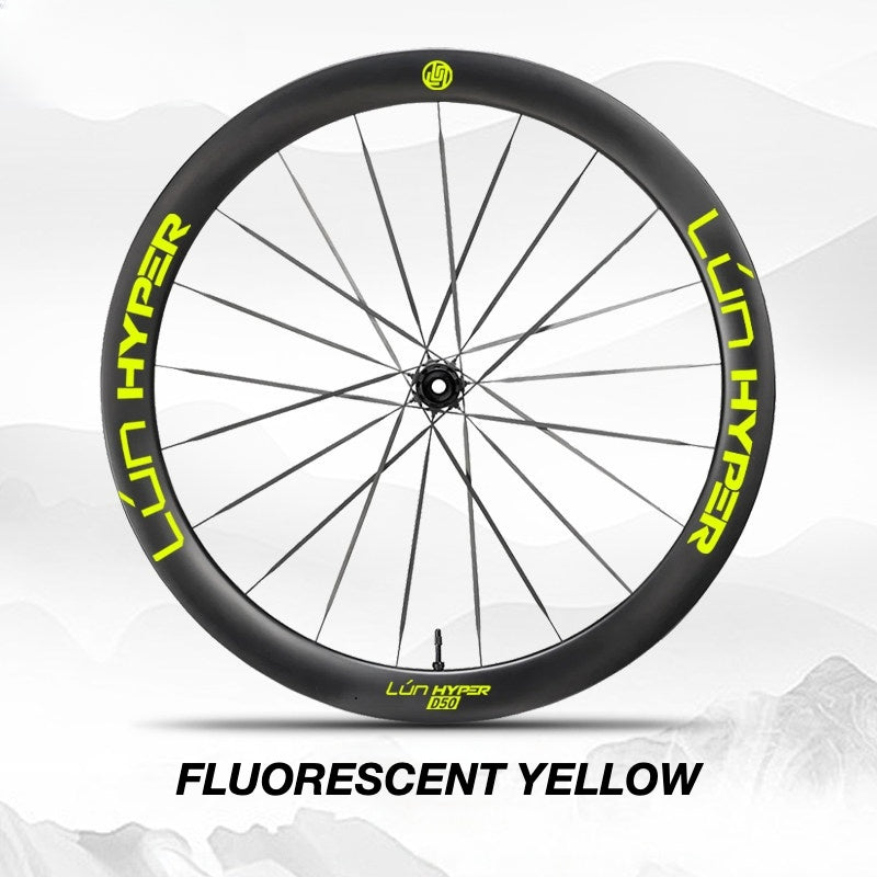 Infinity Logo Decals for Lún HYPER 5 D50 Gen 5 Wheelset | Waterproof Rim Overlay Stickers(Complete Decal Set for Two Wheels + Spare Decals Included)