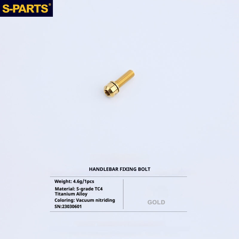 Kit d'amélioration de boulons en titane S-PARTS pour Brompton | Ensemble de visserie légère TC4 CNC pour cadre et charnière