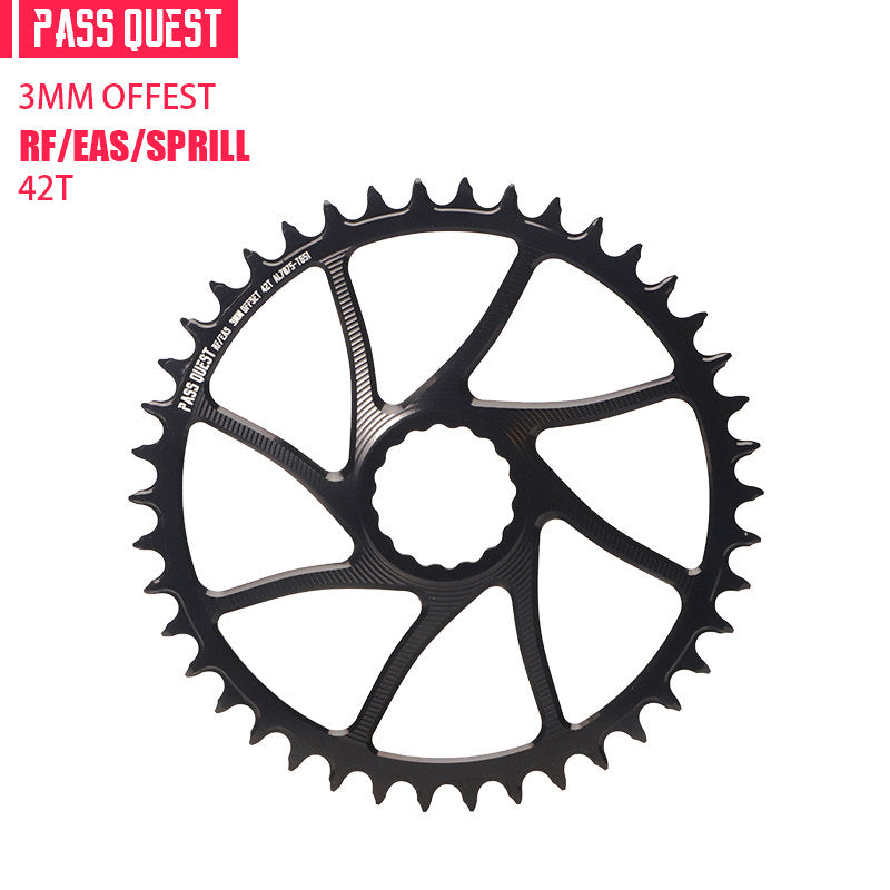 PASS QUEST 3mm Offset Direct Mount Narrow-Wide Chainring for Race Face / Easton | 40T–54T