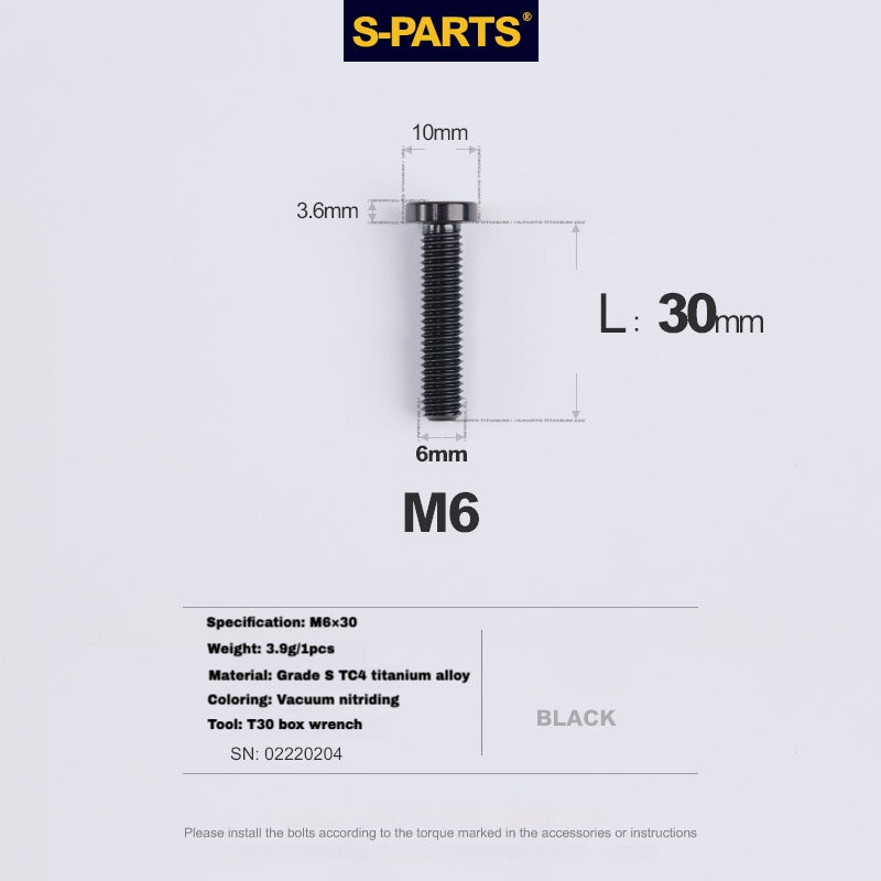 S-PARTS Титановый болт клипсы подседельного штыря для SL8 / SL7 / SL6 / Venge – Легкое и прочное улучшение