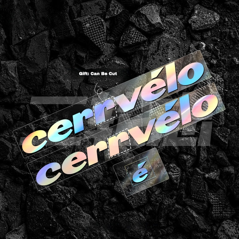 23-25 2026 cervelo S5 Frame Logo Color Decals|Down Tube & Head Tube Sticker Kit|48–56