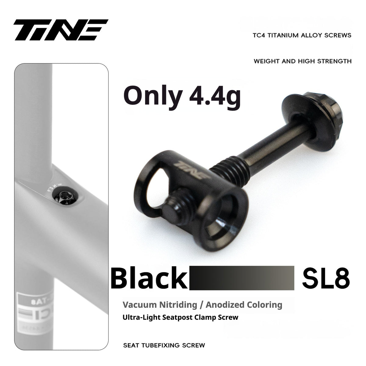 TiNE Ultra-Light Specialized SL7 3.5g/SL9 SL8 4.4g Seatpost Clamp Bolt