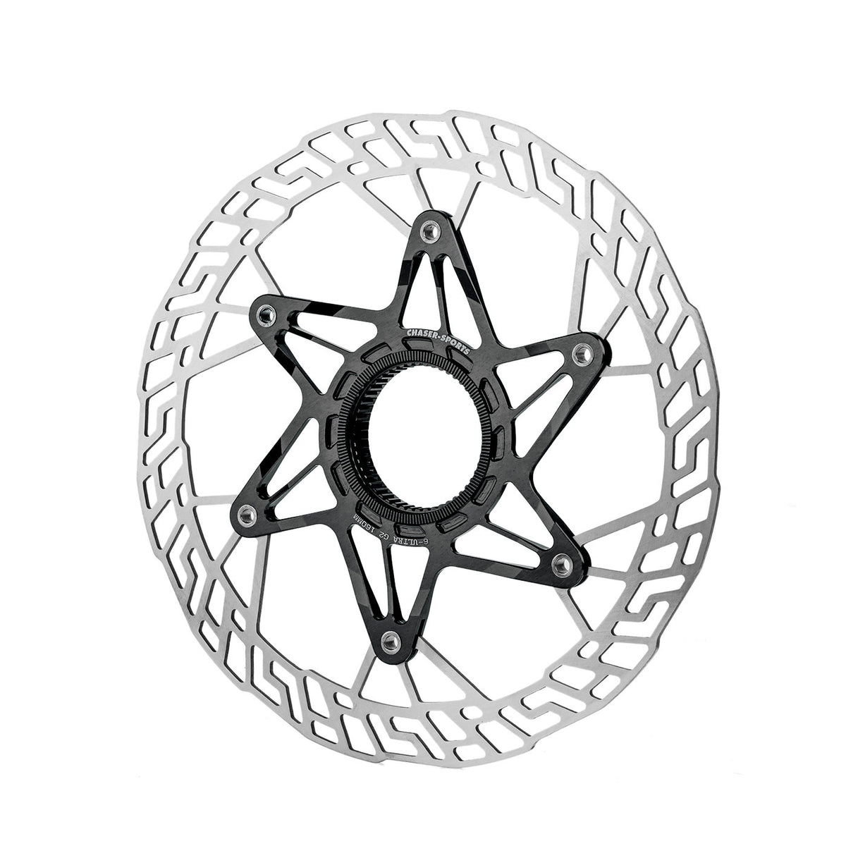 Chaser G2 Rotor de frein à disque Center Lock ultra-léger 140/160mm | 7075 CNC + SUS420 | Mise à niveau des rivets en titane