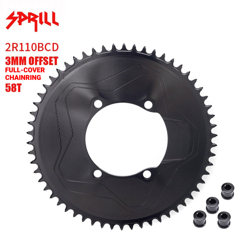 PASS QUEST SPRILL 110BCD 3mm Offset Narrow-Wide Chainring for Shimano R9200 / R8100 / R7100 | 40T–58T