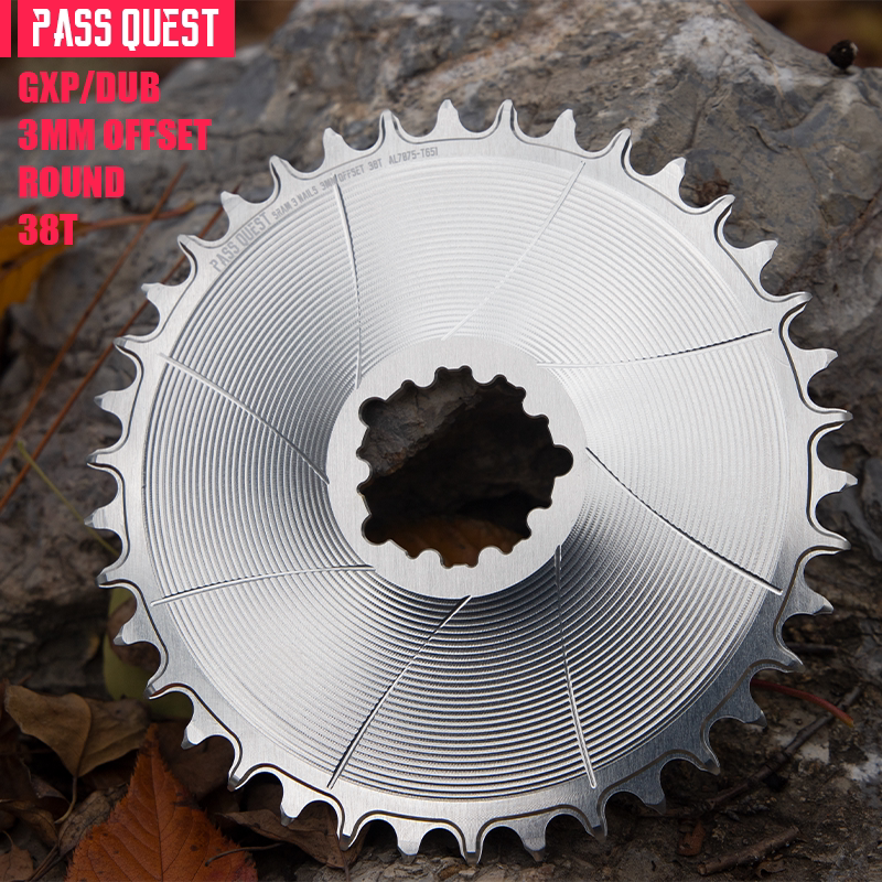PASS QUEST 3-Bolt Direct Mount MTB Chainring for SRAM | 3mm Offset Narrow Wide 28T–38T