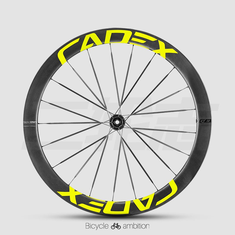 Autocollants décalcomanies pour jante de roue CADEX 50 Ultra | Vinyle de changement de couleur pour roue de vélo de route en carbone, étanche, résistant aux UV, options multicolores