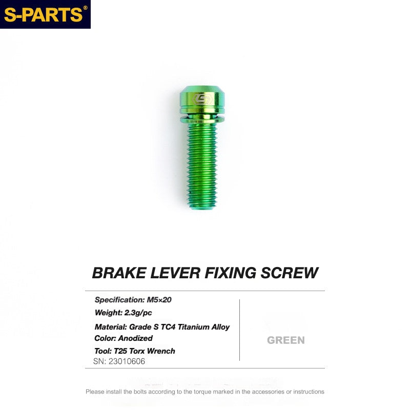 S-PARTS Titanium Disc Brake Bolt Kit for TRP DHR EVO | Ultra-Light MTB Brake Hardware