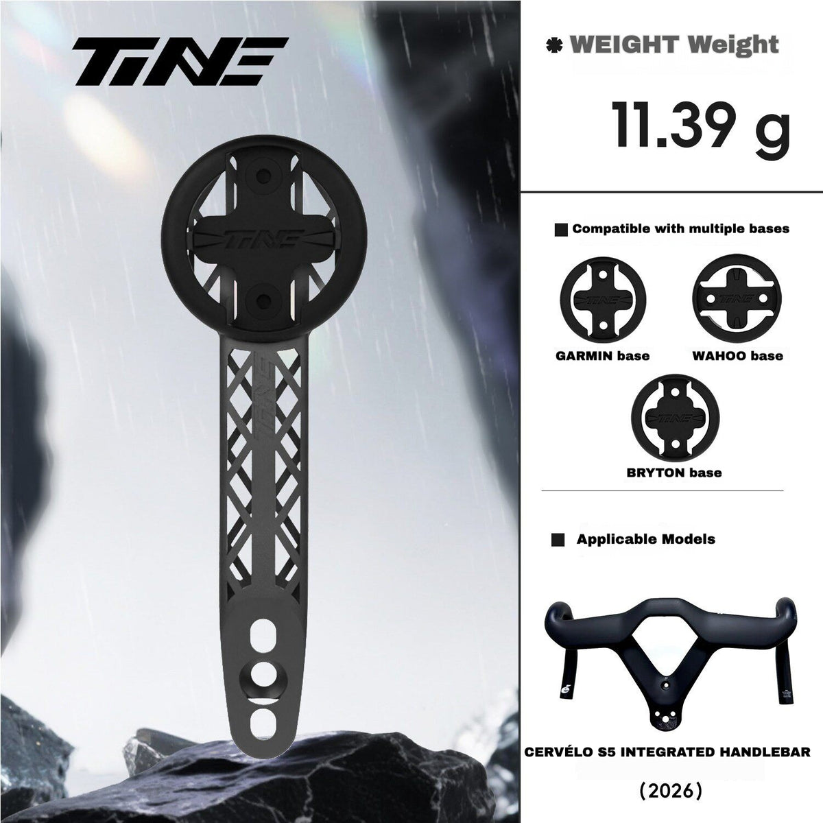 Soporte para computadora de impresión 3D para bicicleta DARIMO Nexum de titanio ultraligero TiNE, totalmente ahuecado, alta resistencia, 1 pieza